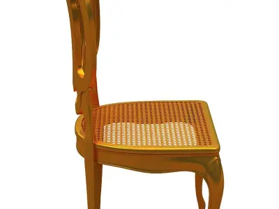 Classical Dining chair Low-poly 3D model