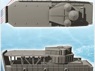 LMC-6 Armored Troop Carrier ATC LCM Tangos river boat - Modern W 3D print model