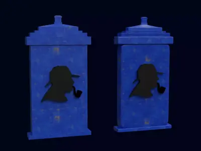 Wholock two pillars 3D model