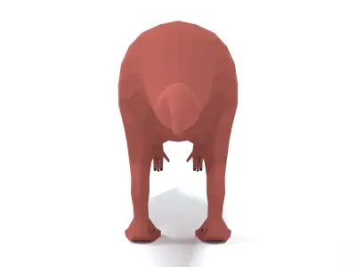 Low Poly Cartoon Camptosaurus Dinosaur Low-poly 3D model