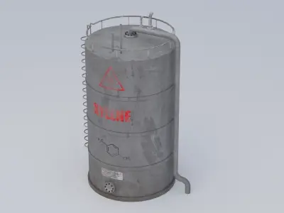 Industrial xylene storage tank 3D model