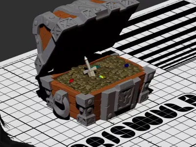 World of warcraft classic chest 3D print model