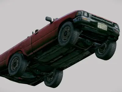 Pick-up Truck Improvised Fighting Vehicle Free low-poly 3D model