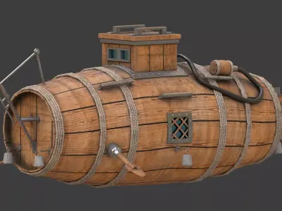 The first Russian submarine 3D model