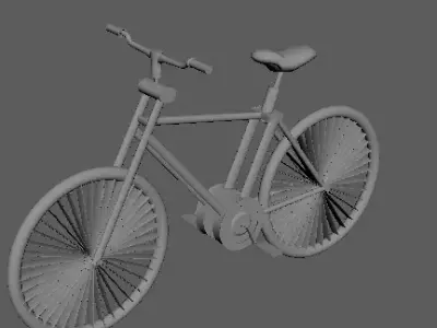bicycle Low-poly 3D model 6