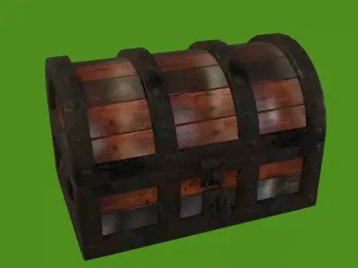 Treasure Chest Low-poly 3D model order