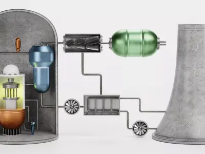 Nuclear Reactor V1 - Power Plant Low-poly 3D model