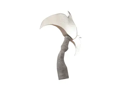Cartoon Scythe v1 001 Low-poly 3D model