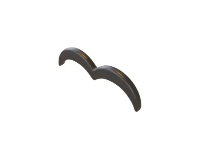 Line Seagull Symbol v1 001 Low-poly 3D model