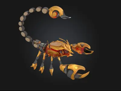 Mechanical Scorpion Creature  Deadly Precision of a Clockwork 3D model