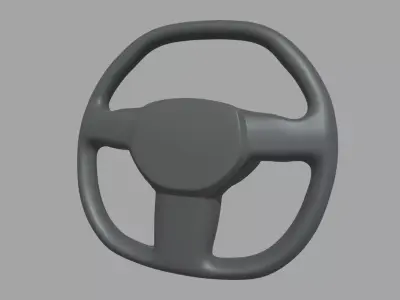 Steering Wheel Car 04 Low-poly 3D model