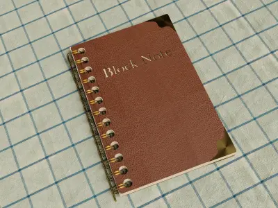 Notebook leather 3D model