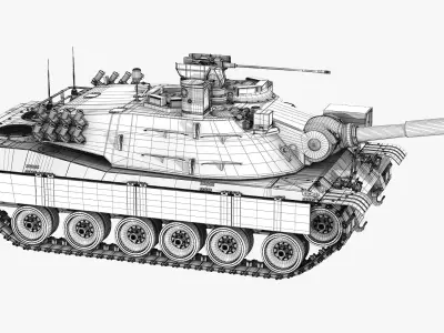 MBT-70 3d model  KPZ-70  3D model