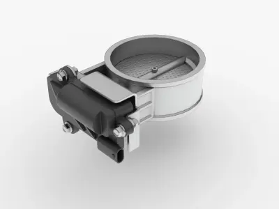 Electic Exhaust Valve Low-poly 3D model