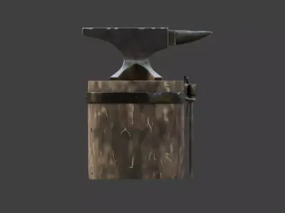 Anvil Set Low-poly 3D model purchase