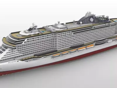 MSC Seaside cruise ship printable scale model 3D print model