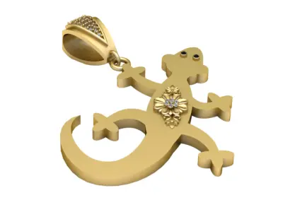 LIZARD PENDANT 3D PRINTABLE MODEL 3D print model