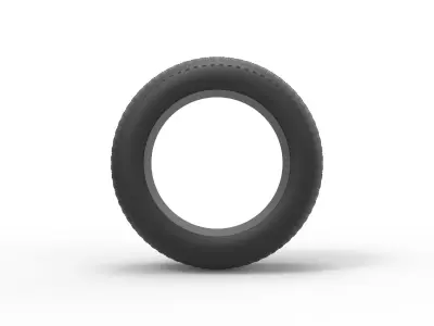 Vintage monster truck tire Scale 1 to 25 3D print model