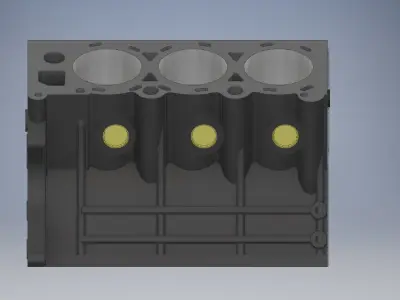 v8 engine block 3D model 3D model