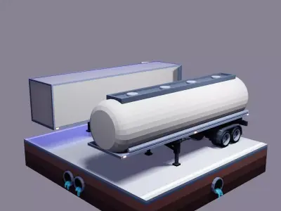 Truck Trailers Low-poly 3D model