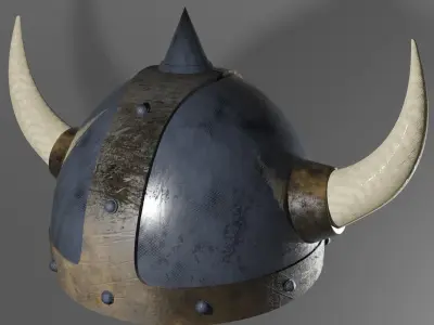 Warrior Helmet Low Poly Helmet Low-poly 3D model