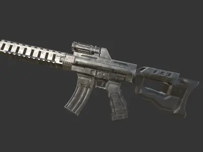 realistic M4A1 model gun black 3D model