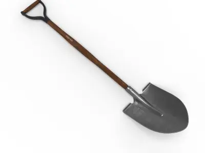 shovel two shovels 3D model