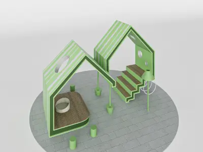STREET ROOM GREEN for exterior public space  commercial areas 3D model