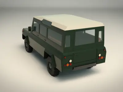 Low Poly SUV 02 Low-poly 3D model