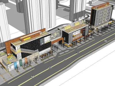 Sketchup Commercial Office Complex K2 3D model