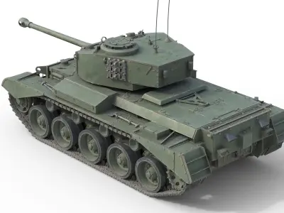 Comet 1 A34 British Cruiser Tank Low-poly 3D model