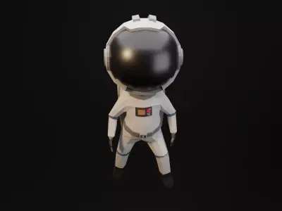 Low poly astronaut Free low-poly 3D model
