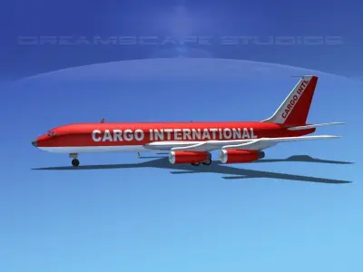Boeing 707 Cargo Intl 3D model