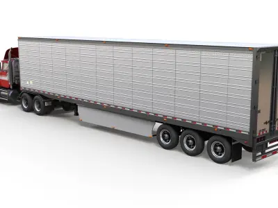 SuperLiner refregirated trailer Low-poly 3D model