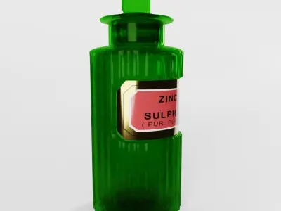 Antique Victorian Apothecary Bottles 3D Model Pack