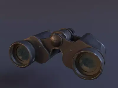 Realistic Binoculars Low Poly 3D Model PBR 3D model Low-poly 3D model