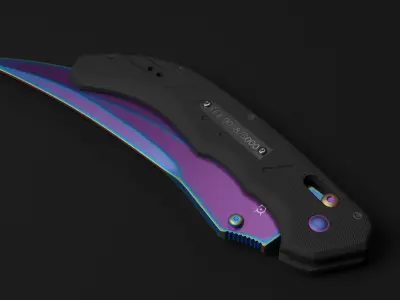 Flip knife elite Low-poly 3D model