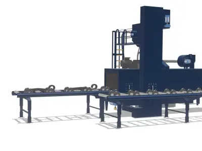 Industrial Shot Blasting Machine High-Detail 3D Model 3D model