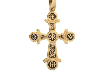 Gold Cross Chrism  3D print model