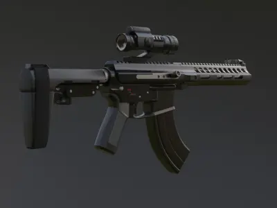 AR-15 ak - rifle 3D model