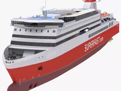 Superfast XI - Superfast Ferries 3D model