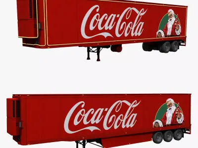 Coca-Cola christmas trailer Low-poly 3D model