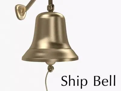 Ship Bell Low-poly 3D model