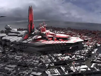 Future Battleship 2 3D model