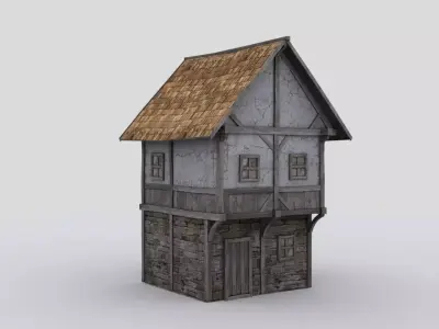 house medival Low-poly 3D model