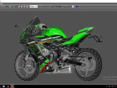 zx250r kawasaki Low-poly 3D model