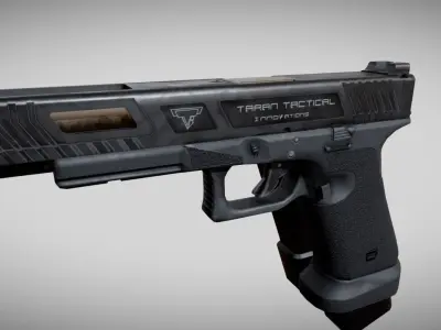 TTI Glock 17l Combat Master from John Wick Low-poly 3D model