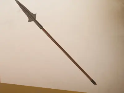 Ancient Spear Free low-poly 3D model