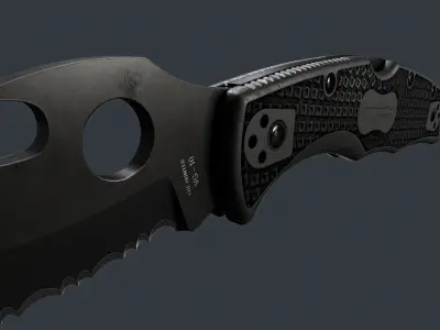 Spyderco Matriarch 2 Lightweight Folding Knife PBR Game Ready Low-poly 3D model