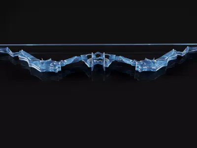 Cyber Nova Combat Bow Low-poly 3D model